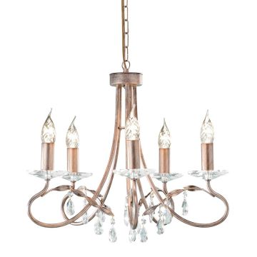 Elstead Lighting CHRISTINA CRT5-SILVER-GOLD Lustr 5x60W/E14