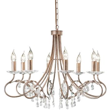 Elstead Lighting CHRISTINA CRT8-SILVER-GOLD Lustr 8x60W/E14