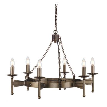 Elstead Lighting CROMWELL CW6-OLD-BRZ Lustr 6x60W/E14