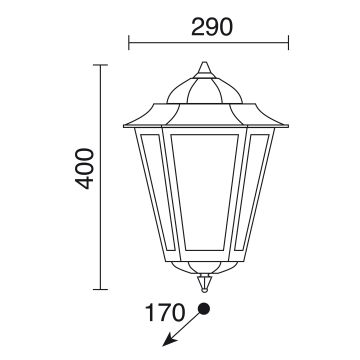 Novolux ELITE 6 096D-G05X1A-01 Nástěnná lampa 1x42W/E27 IP43