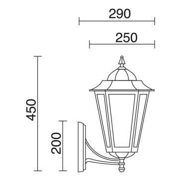 Novolux ELITE 6 096H-G05X1A-01 Nástěnná lampa 1x42W/E27 IP43