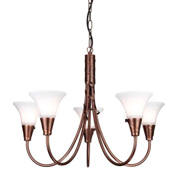 Elstead Lighting EMILY EM5-COPPER Lustr 5x60W/E14