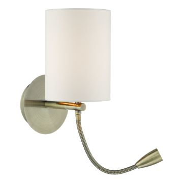 Dar Lighting FETA FET0775 Rameno na stěnovou lampu 1x60W/E27+1x1W/LED IP20