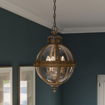 Feiss ADAMS FE-ADAMS-3P-BRZ Závěsná lampa 3x60W/E14
