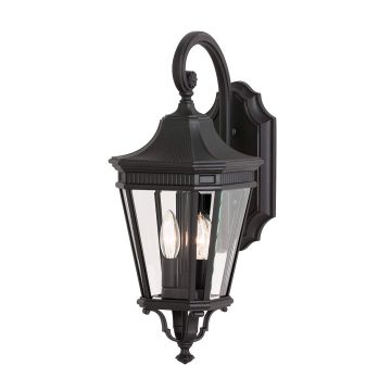 Feiss COTSWOLD LANE FE-COTSLN2-M-BK Nástěnná lampa 2x60W/E14 IP44