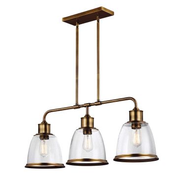 Feiss HOBSON FE-HOBSON-3P-AB Závěsná lampa 3x75W/E27
