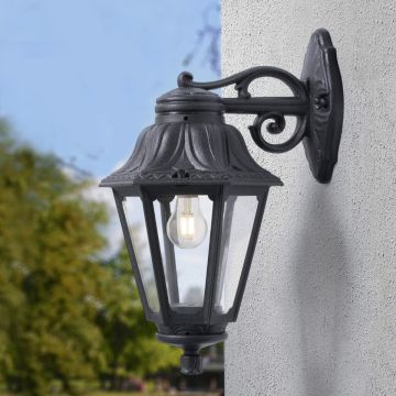 Fumagalli Bisso-Anna FMG-BISSO-ANNA-BLK Nástěnná lampa 1x23W/E27 IP55