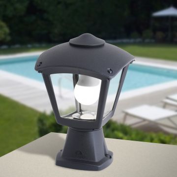 Fumagalli Disma FMG-DISMA-ROBY-BLK Stojací lampa 1x23W/E27 IP55