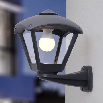 Fumagalli Nardo FMG-NARDO-DARIO-BLK Nástěnná lampa 1x23W/E27 IP55