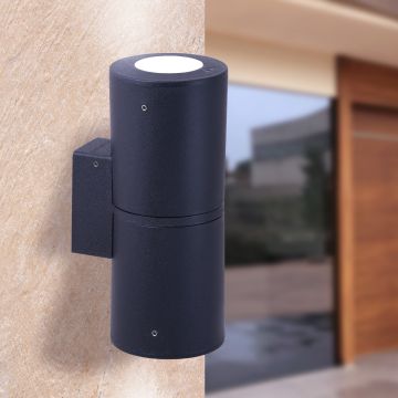 Fumagalli Franca FMG-FRANCA90-2LT-BLK Nástěnná lampa 2x6W/GU10 4000K-2700K 732lm IP55