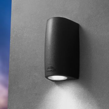Fumagalli Marta FMG-MARTA90-BLK Nástěnná lampa 1x6W/GU10 4000K-2700K 366lm IP55