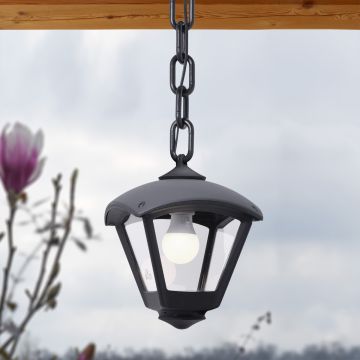 Fumagalli Sicar FMG-SICAR-DARIO-BLK Závěsná lampa 1x23W/E27 IP55