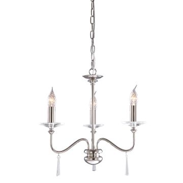 Elstead Lighting FINSBURY PARK FP3-POL-NICKEL Lustr 3x60W/E14