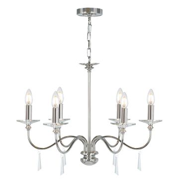 Elstead Lighting FINSBURY PARK FP6-POL-NICKEL Lustr 6x60W/E14