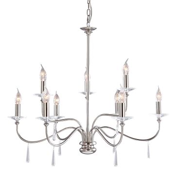 Elstead Lighting FINSBURY PARK FP9-POL-NICKEL Lustr 9x60W/E14