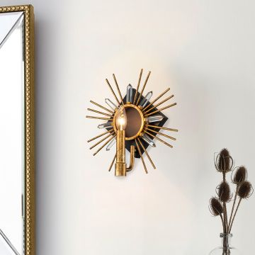 Gilded Nola Sun King GN-SUN-KING-1-G Nástěnná lampa 1x40 W/E14