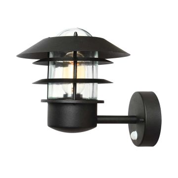 Elstead Lighting HELSINGOR HELSINGOR-PIR-BK Nástěnná lampa 1x60W/E27 IP44