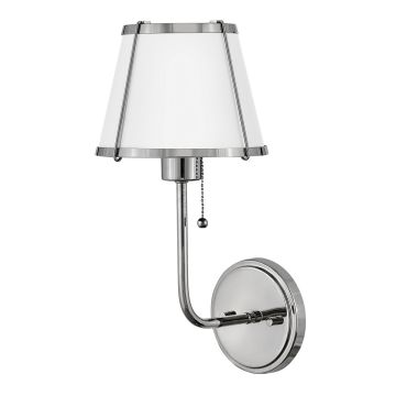 Hinkley Lighting Clarke HK-CLARKE1-PN-WH Nástěnná lampa 1x40W/E27 IP20