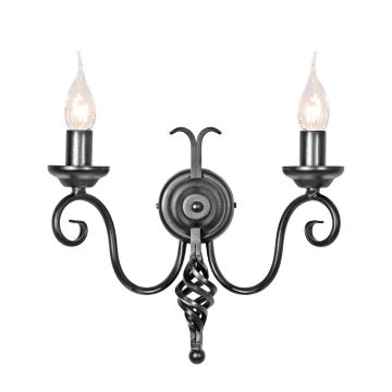 Elstead Lighting HARLECH HR2A-BLACK Nástěnná lampa 2x60W/E14
