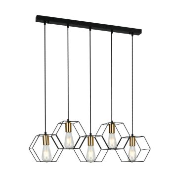 Italux AINA PND-74889-5-BK Závěsná lampa 5x40W/E27 IP20