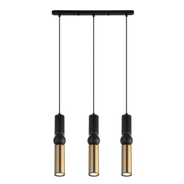 Italux ISIDORA PND-14290-3A-BK-BRO Závěsná lampa 3x25W/GU10 IP20