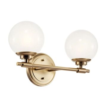 Kichler Benno KL-BENNO2-CPZ Nástěnná lampa 2x3W/G9 3000K 600lm IP44