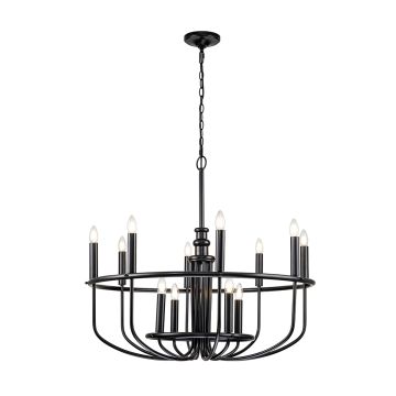 Kichler Capitol Hill KL-CAPITOL-HILL12-BLK Lustr 12x40 W/E14