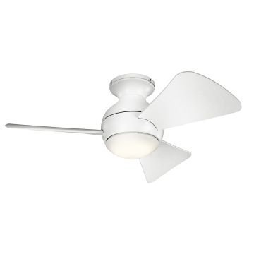 Kichler Sola KLF-SOLA-34-WHT Wentylator 1x10W/LED 3000K 1116 lm IP23