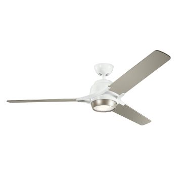 Kichler Zeus KLF-ZEUS-60-WHT Wentylator 1x10W/LED 3000K 1116 lm IP20