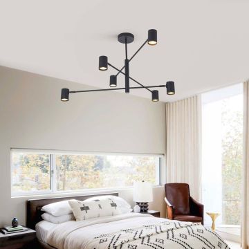 Light Prestige Snow LP-731/6P BK Stropní lampa 6x50W/GU10 IP20