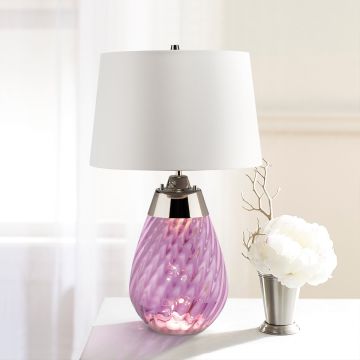 Elstead Lighting LENA LARGE LENA-TL-L-PLUM-OWSS Stolní lampa 1X7W/GU10+1x60W/E27