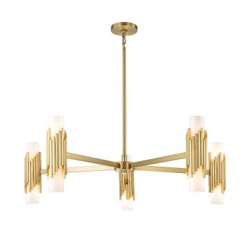 Elstead Lighting Marvele MARVELE10-AB-OPAL Lustr 10x40W/E14 IP20