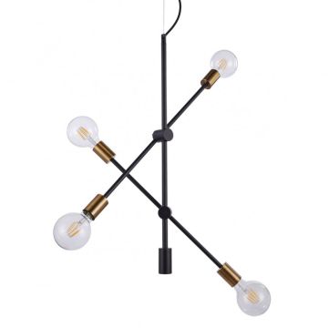 Italux EDMOND MD-BR-262002-D4-G/B Závěsná lampa 4x60W/E27