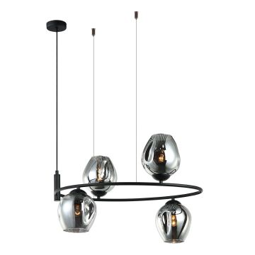 Italux ROXANE MDM-4046-4 BK+SG Závěsná lampa 4x40W/E27 IP20