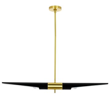 King Home APOLLO MD21419-2M.BLACK.GD Závěsná lampa 2x40W/E27 IP20