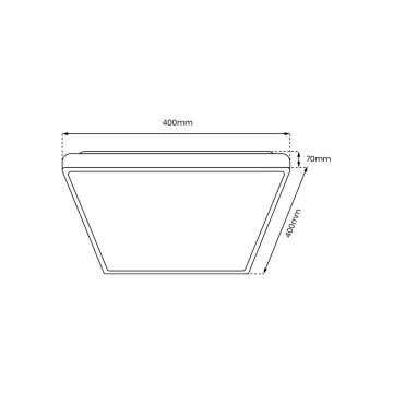 Milagro QUADRO ML7928 Stropní lampa 1x38W/LED 3000K-6000K 4000lm IP20