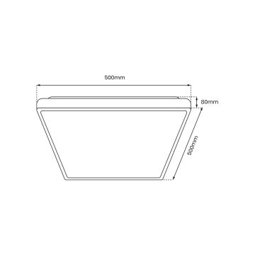 Milagro QUADRO ML7932 Stropní lampa 1x66W/LED 3000K-6000K 7050lm IP20