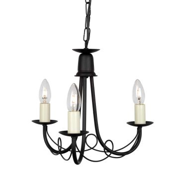 Elstead Lighting MINSTER MN3-BLACK Lustr 3x60W/E14