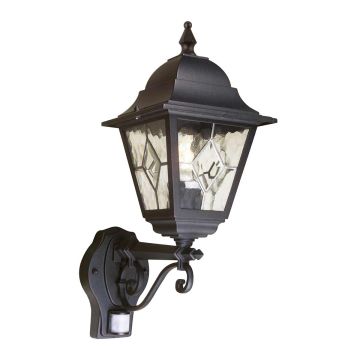 Elstead Lighting SECURITY LANTERS NR1-PIR-BLACK Nástěnná lampa 1x60W/E27 IP43