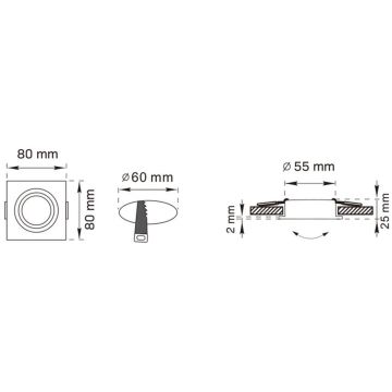 Zuma Line FINN OB2211CL02-B Zasouvací osvětlení 1x50W/GU10