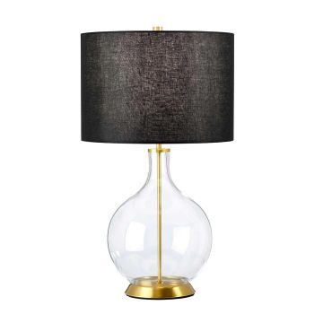 Elstead Lighting Orb ORB-CLEAR-AB-BLK Lampa stołowa 1x60W/E27
