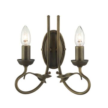 Elstead Lighting OLIVIA OV2-BLK-GOLD Nástěnná lampa 2x60W/E14