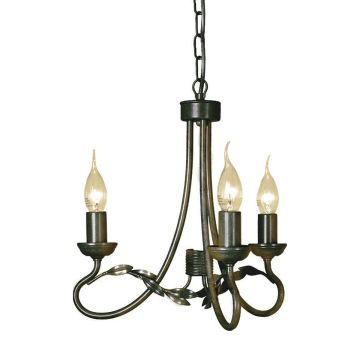 Elstead Lighting OLIVIA OV3-BLK-GOLD Lustr 3x60W/E14
