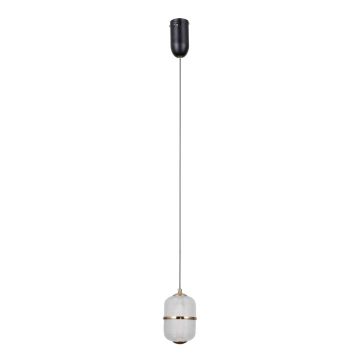 Italux Alani PND-34375-1-BK Závěsná lampa 1x6W/LED 3000K 588lm IP20