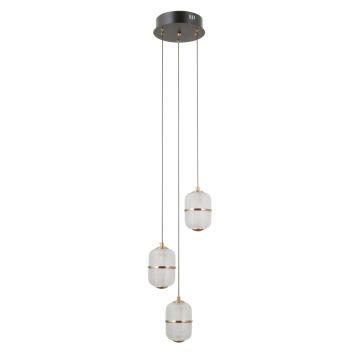 Italux Alani PND-34375-3-BK Závěsná lampa 3x15W/LED 3000K 1170lm IP20