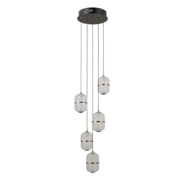 Italux Alani PND-34375-5-BK Závěsná lampa 5x28W/LED 3000K 2184lm IP20