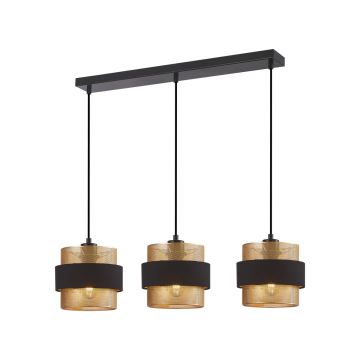 Italux Bans PND-27467-3-BK-GD Závěsná lampa 3x40W/E27 IP20