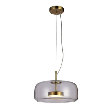 Italux Caste PND-17760B-BRSS-CL Závěsná lampa 1x10W/LED 3000K 850lm IP20