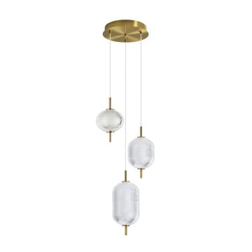 Italux Corado PND-81438-3-GD Závěsná lampa 1x23W/LED 3000K 2104lm IP20
