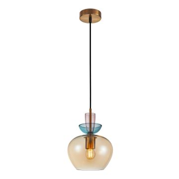 Italux Fanda PND-31882-1-GD-AMB Závěsná lampa 1x40W/E27 IP20